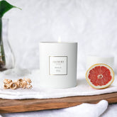 White Edulis luxury candle made with essential oils by ALUXURY