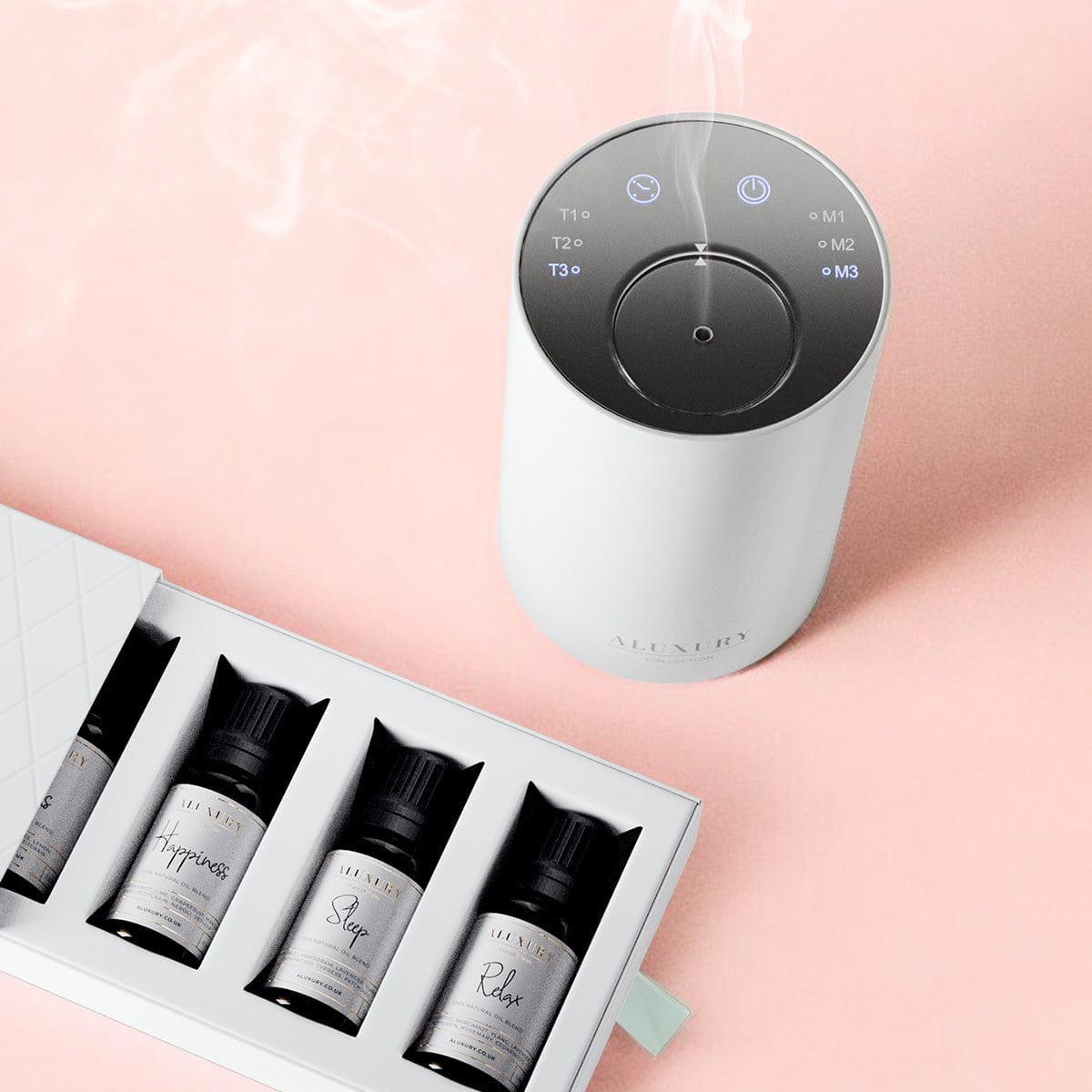 waterless diffuser with essential oils gift set