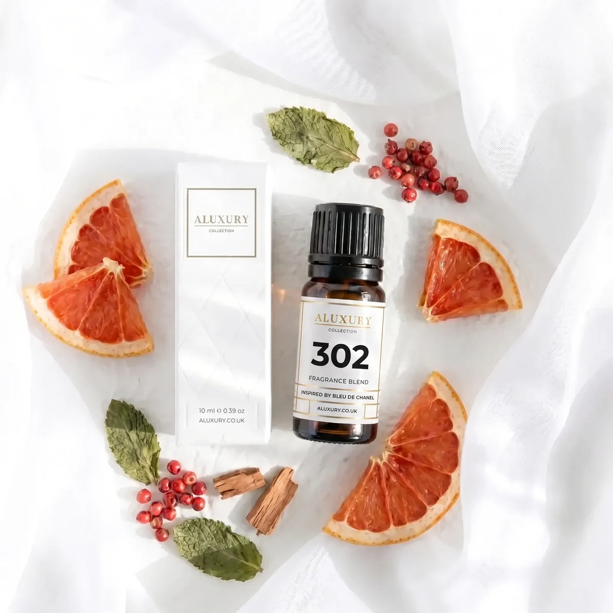 302 Inspired by Bleu de Chanel 10ml dupe fragrance diffuser oil with grapefruit, mint and cedarwood