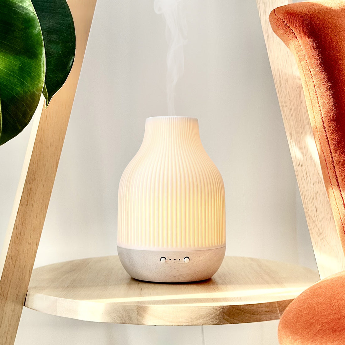 Hydros Electric Aroma Diffuser with Light on by Aluxury