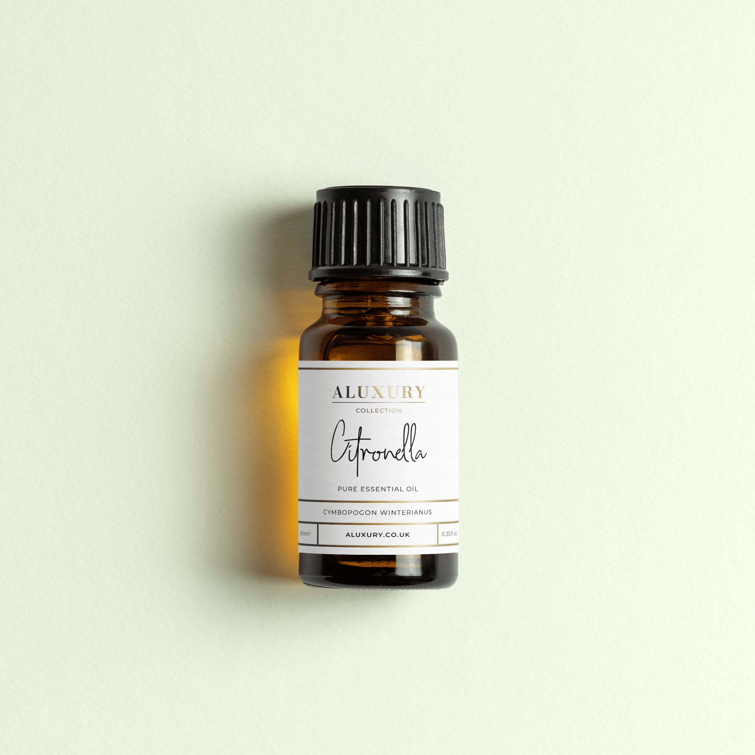 Citronella essential oil bottle