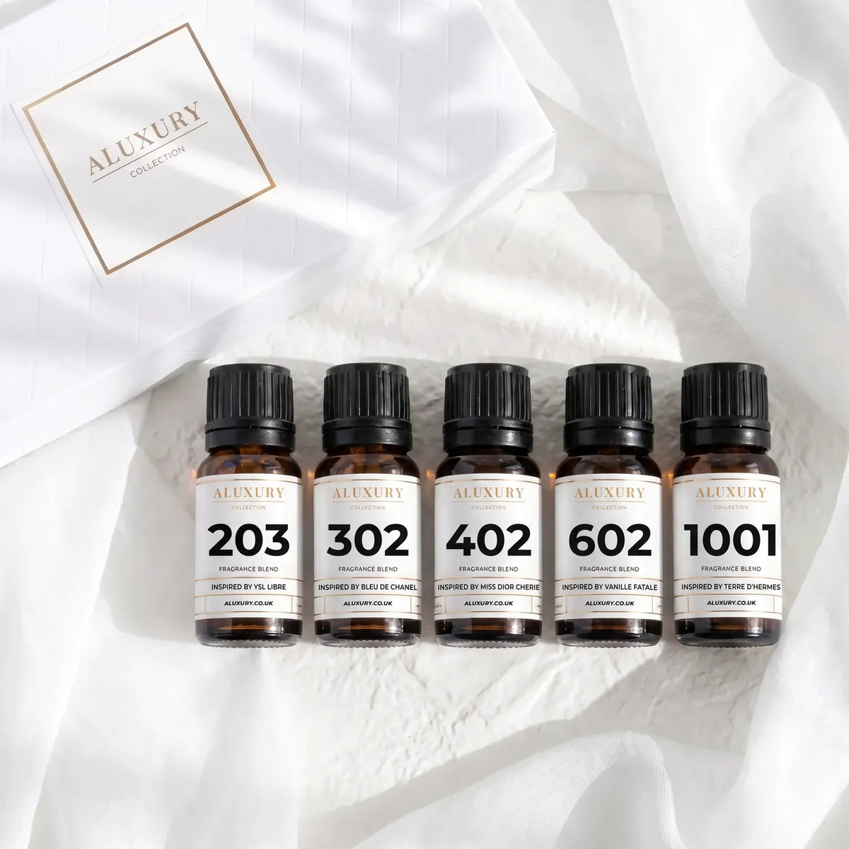 Designer-Inspired Oils Gift Set Collection Three with 203, 302, 402, 602 and 1001 diffuser oils