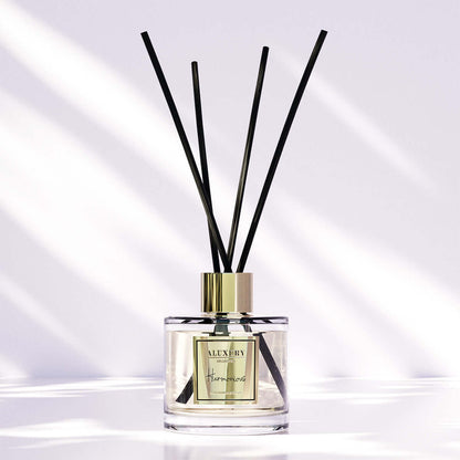 Harmonious luxury reed diffuser with black reeds by Aluxury