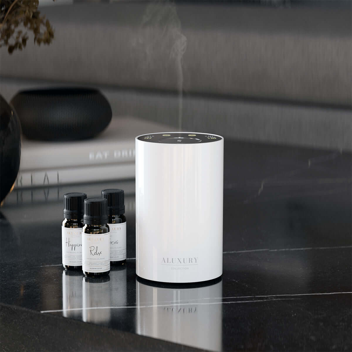 Nebula waterless diffuser with essential oil 