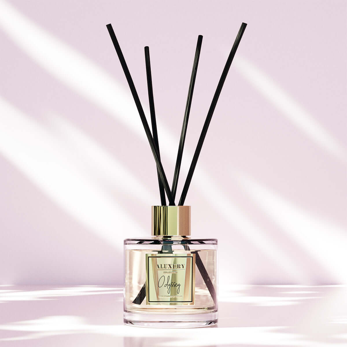 Odyssey luxury reed diffuser with black reeds by Aluxury