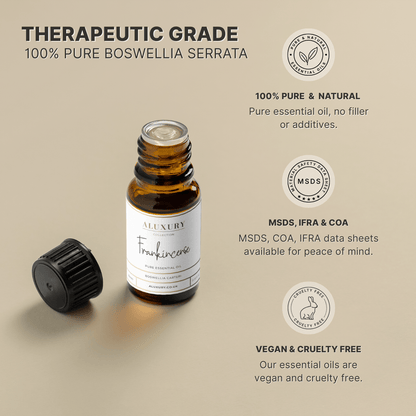 pure frankincense essential oil - natural, msds, ifra, coa.