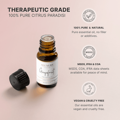 pure grapefruit essential oil - natural, msds, ifra, coa.