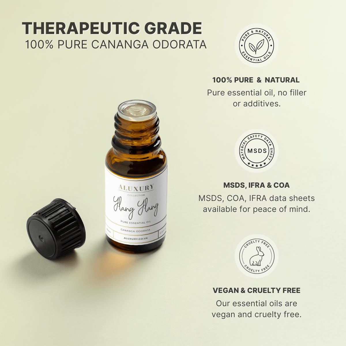 pure yang yang essential oil - natural, msds, ifra, coa.