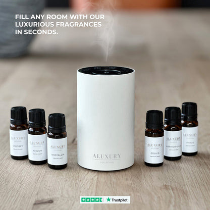 Nebula battery-operated waterless oil diffuser with essential oil blends - Aluxury  